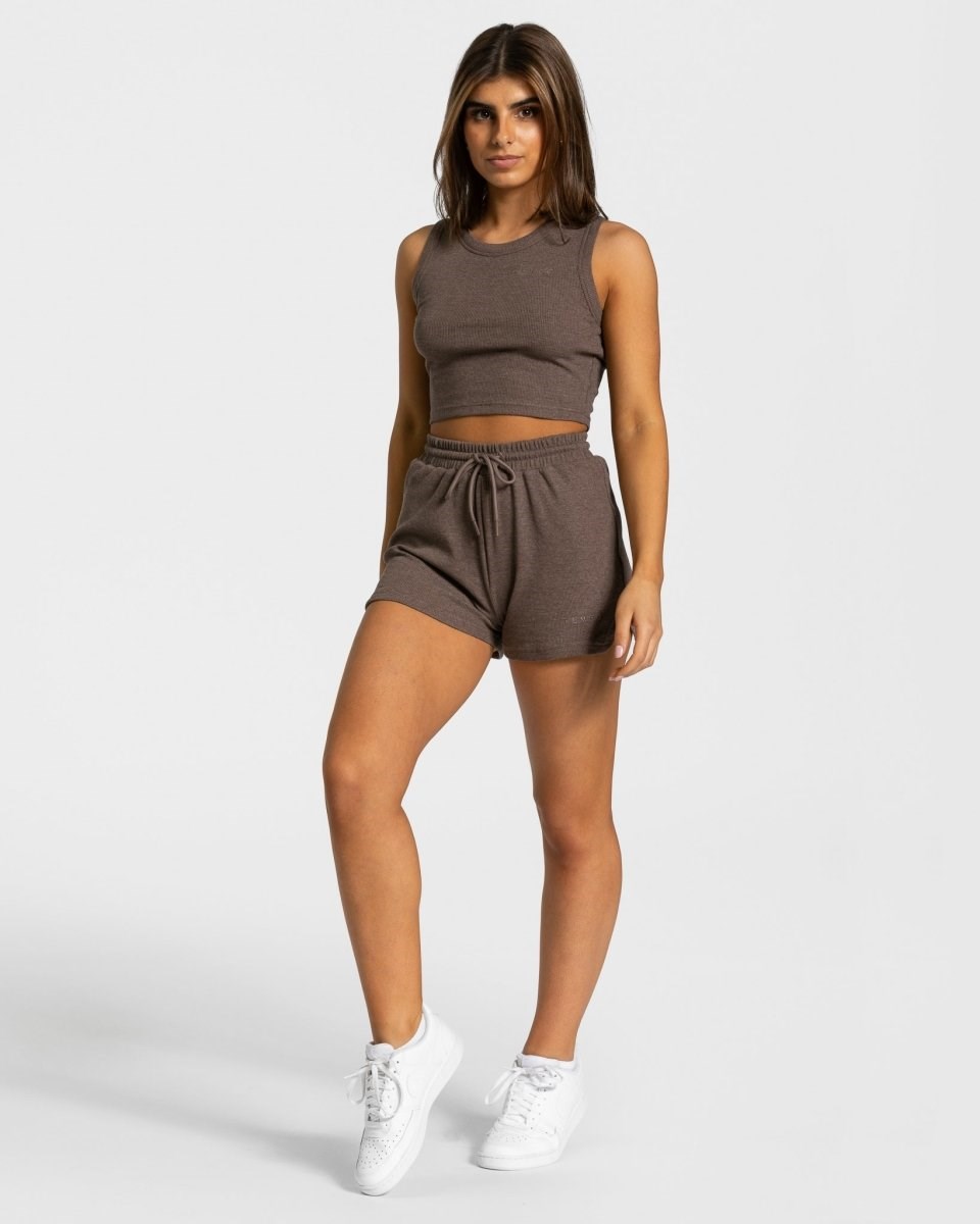 TEVEO Lounge Shorts Dunkelbraun | 389426BJG