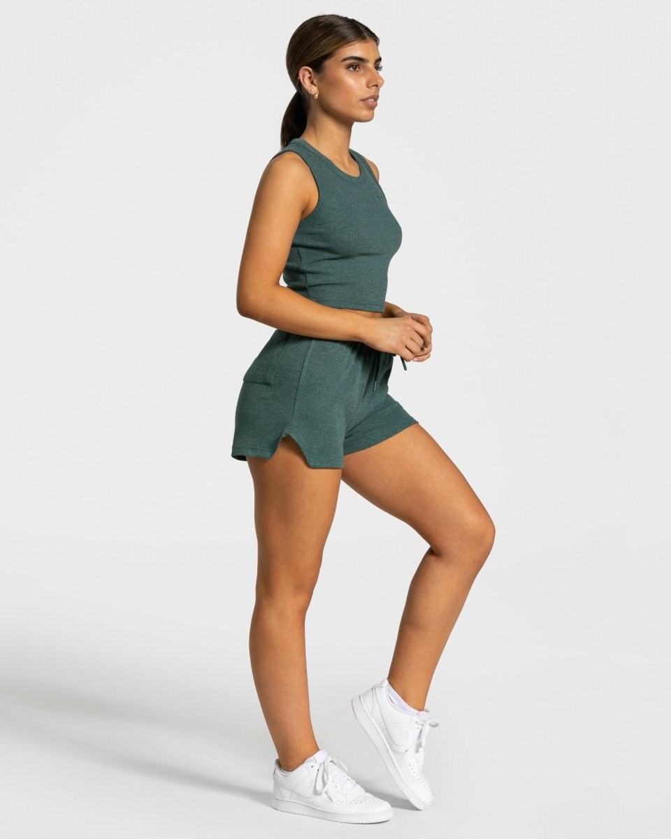 TEVEO Lounge Shorts Dunkelgrün | 129487UYN