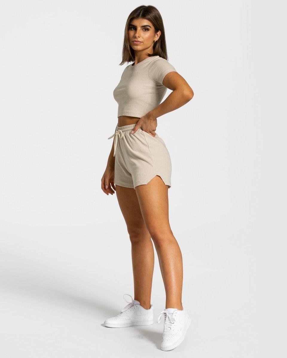 TEVEO Lounge T-Shirt Beige | 843970HFK