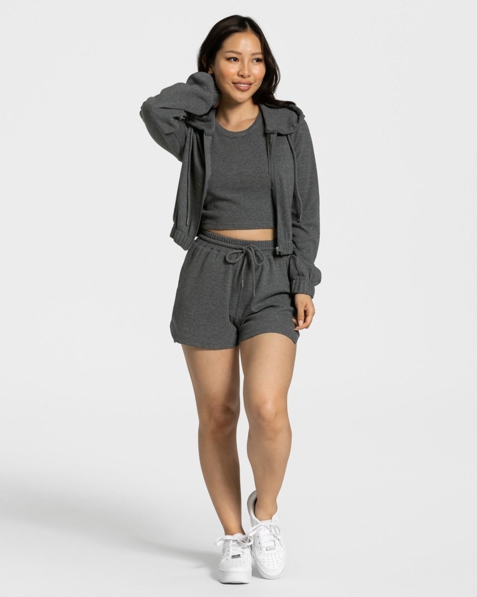 TEVEO Lounge Zip Hoodie Dunkelgrau | 923164LGD