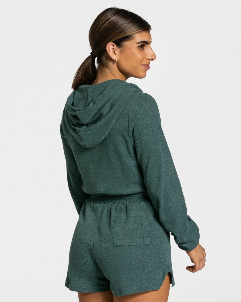 TEVEO Lounge Zip Hoodie Dunkelgrün | 946510JKE