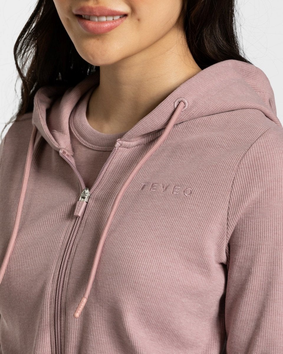 TEVEO Lounge Zip Hoodie Rosa | 046397GHO