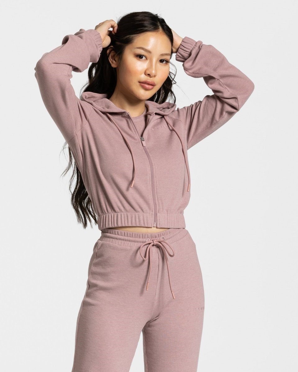 TEVEO Lounge Zip Hoodie Rosa | 046397GHO