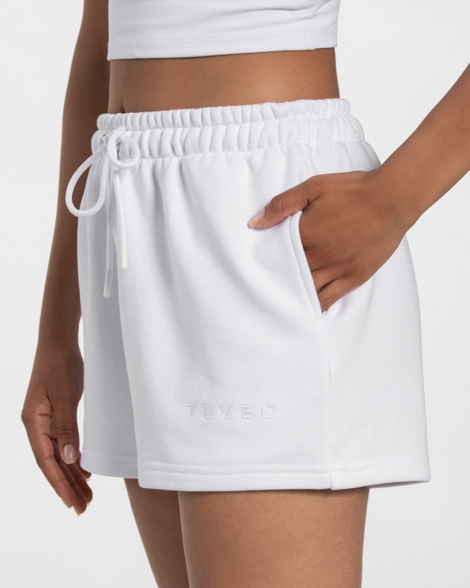 TEVEO Oversized Shorts Weiß | 594672SJV