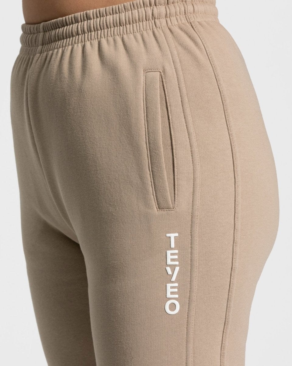 TEVEO Sassy Slit Jogger Beige | 341026QTK