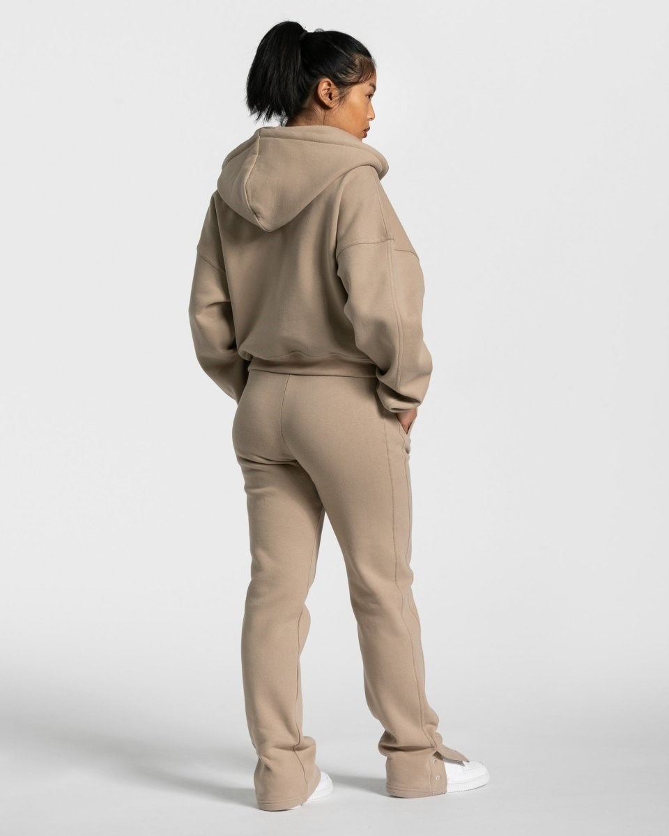 TEVEO Sassy Slit Jogger Beige | 341026QTK