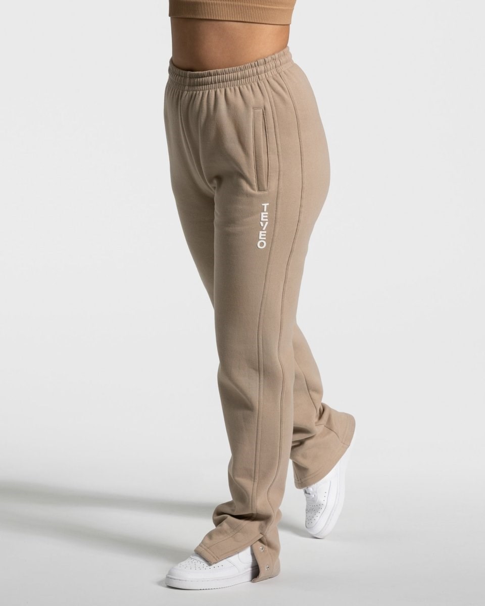 TEVEO Sassy Slit Jogger Beige | 341026QTK