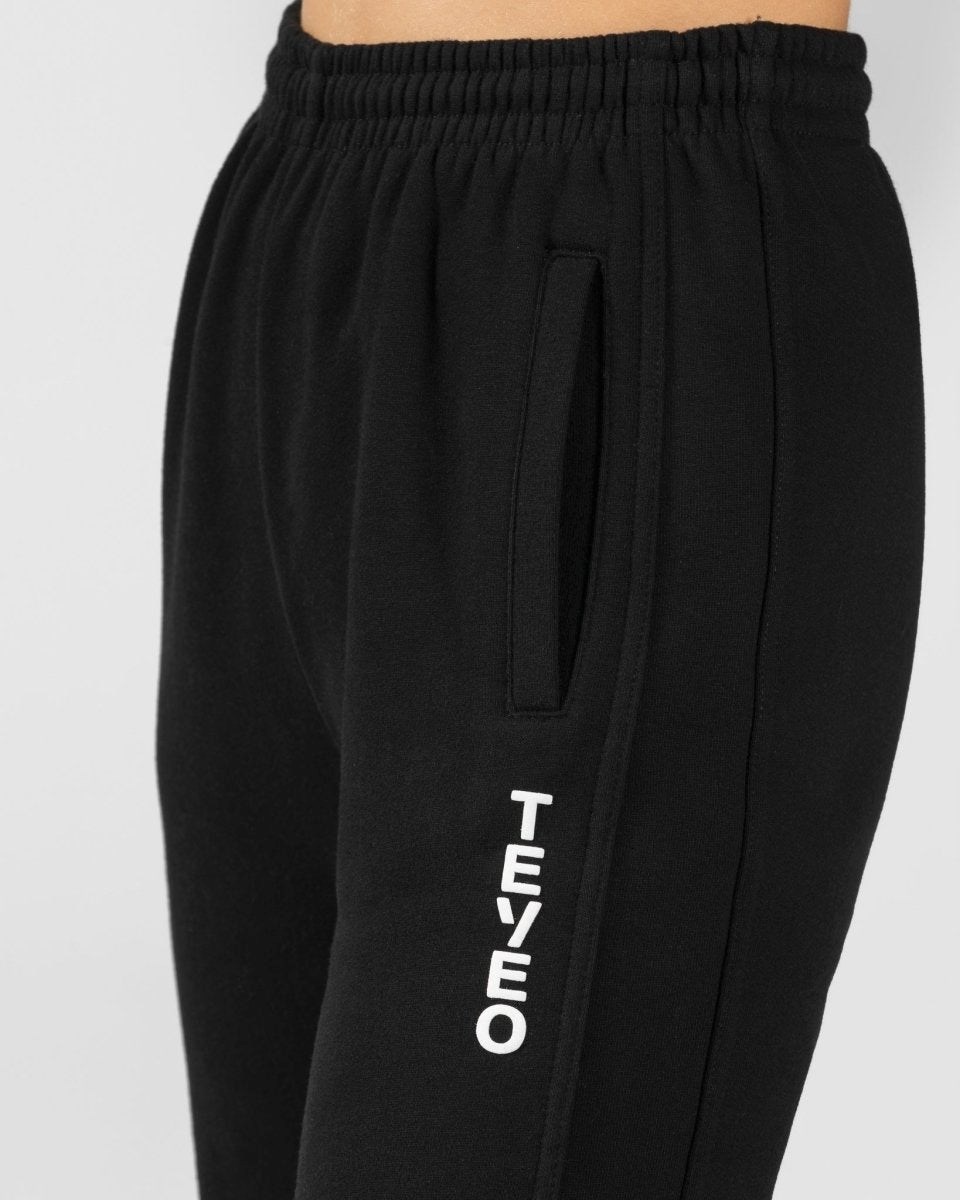 TEVEO Sassy Slit Jogger Schwarz | 857412JIF