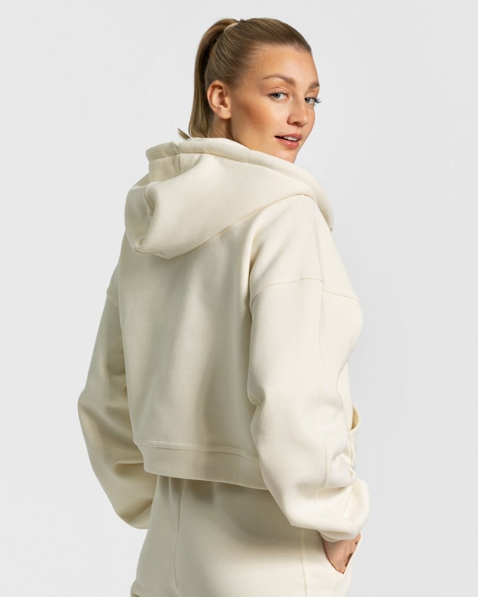 TEVEO Sassy Zip Hoodie Ivory | 479320POS