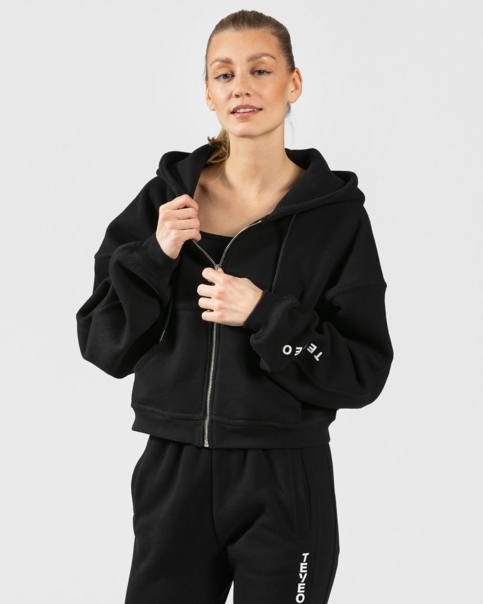 TEVEO Sassy Zip Hoodie Schwarz | 136980BHT