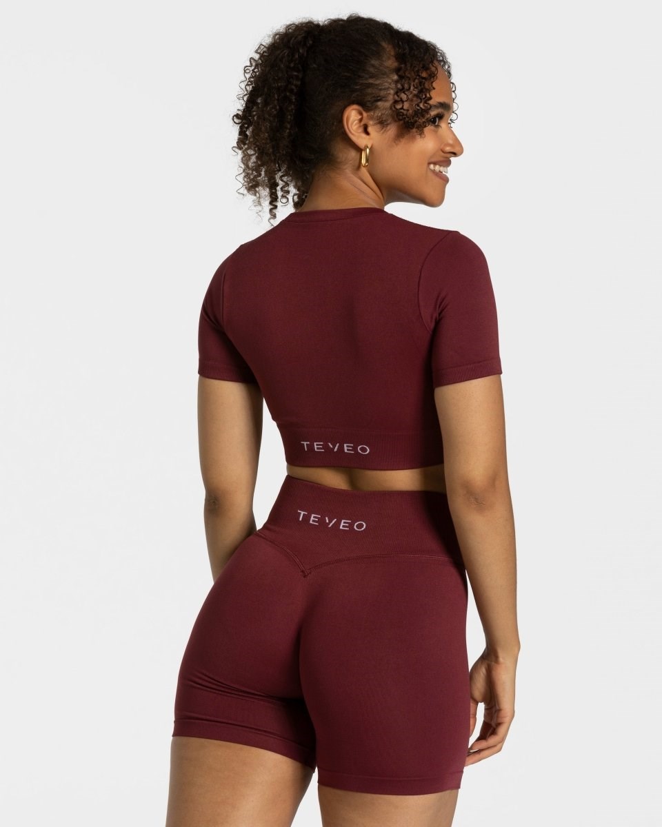 TEVEO Sensation Crop Top Rot | 256348MLG