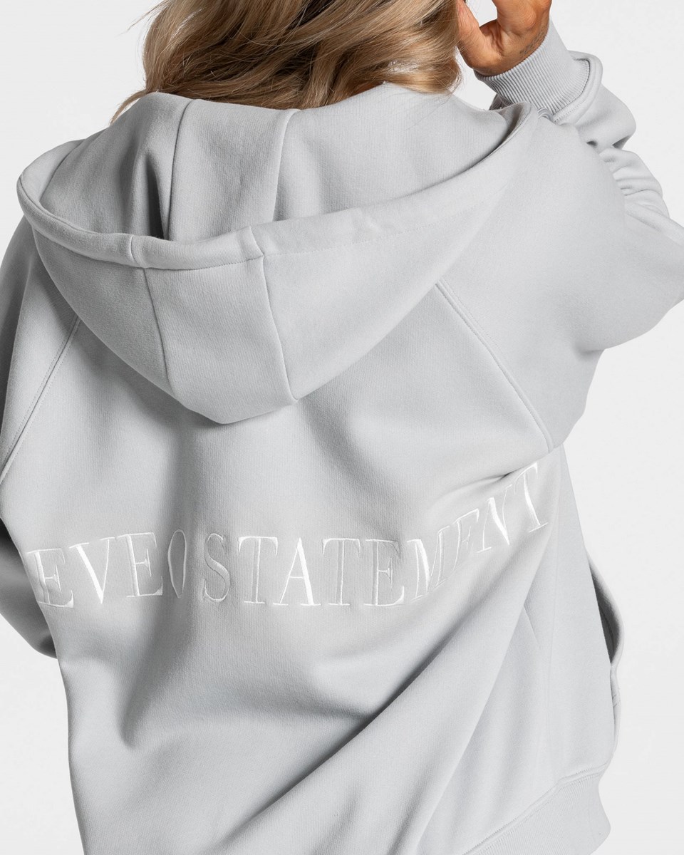 TEVEO Statement Oversized Jackets Hellgrau | 531462SCJ