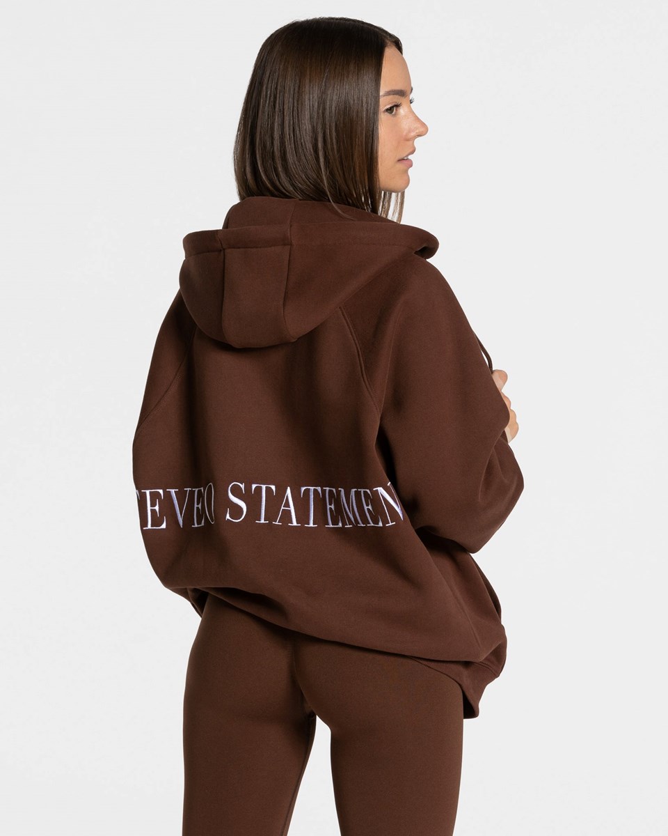 TEVEO Statement Oversized Jackets Kaffee | 357980UNY