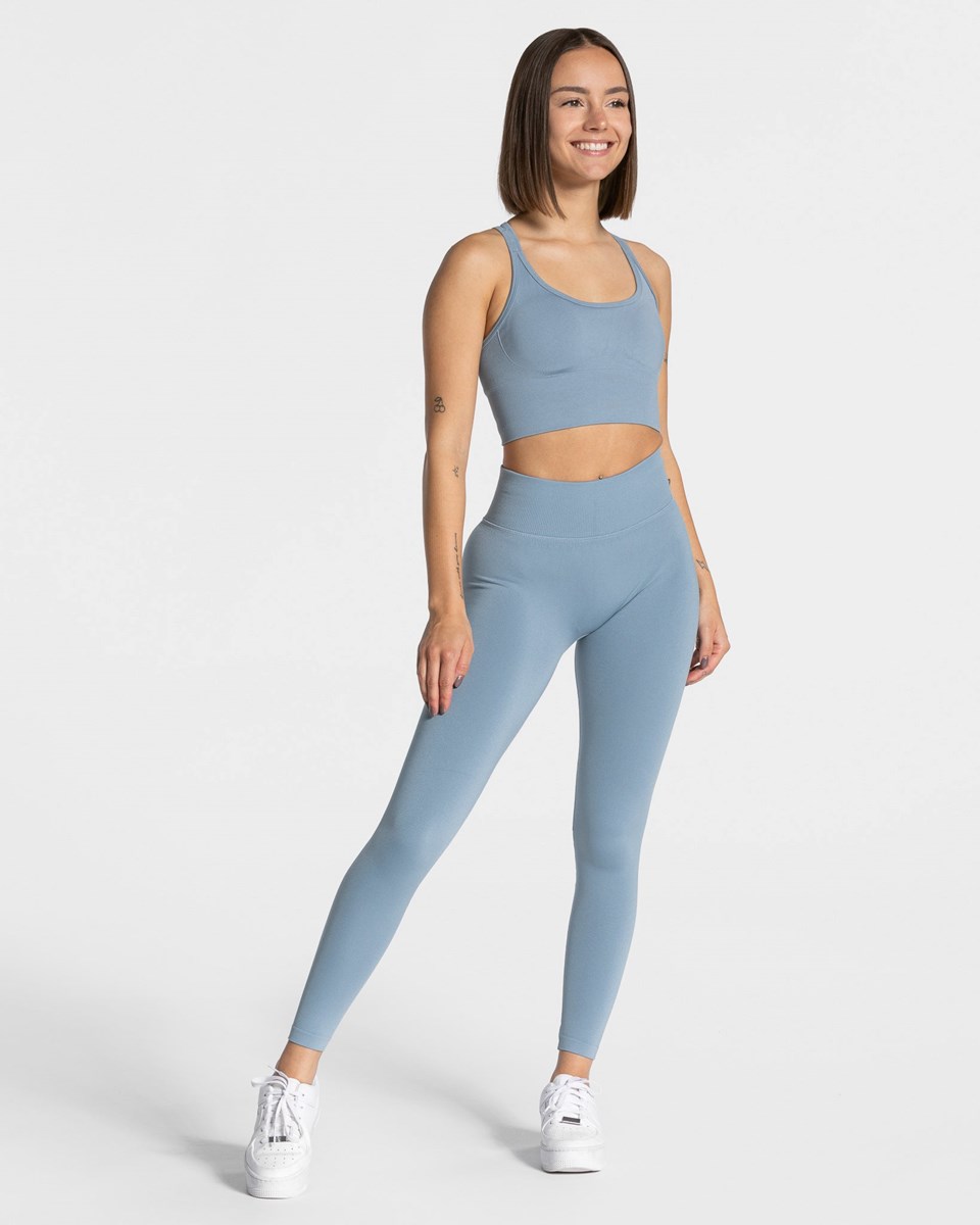 TEVEO Statement Scrunch Leggings Blau | 854631PQN