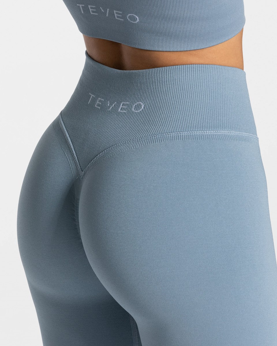TEVEO Statement Scrunch Leggings Blau | 854631PQN