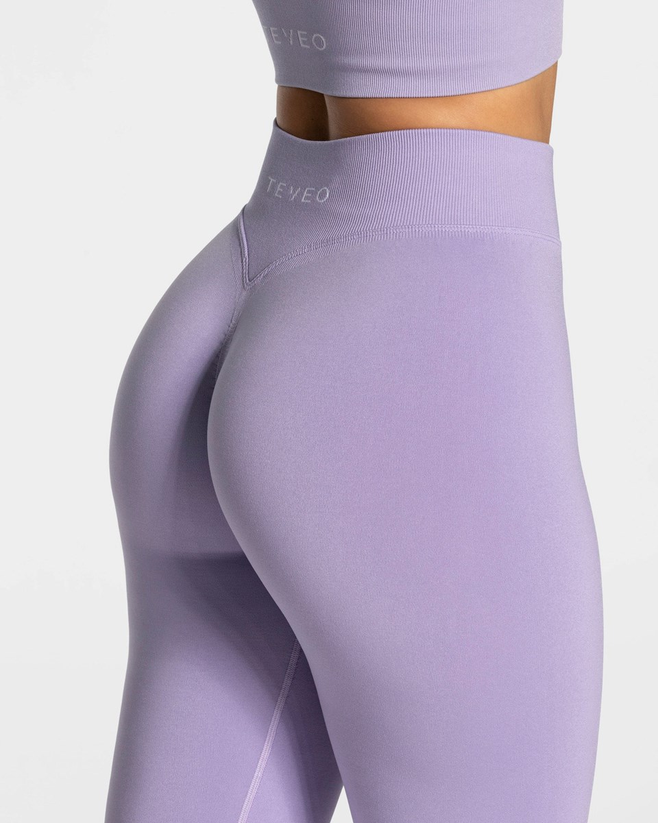 TEVEO Statement Scrunch Leggings Flieder | 691842JLW