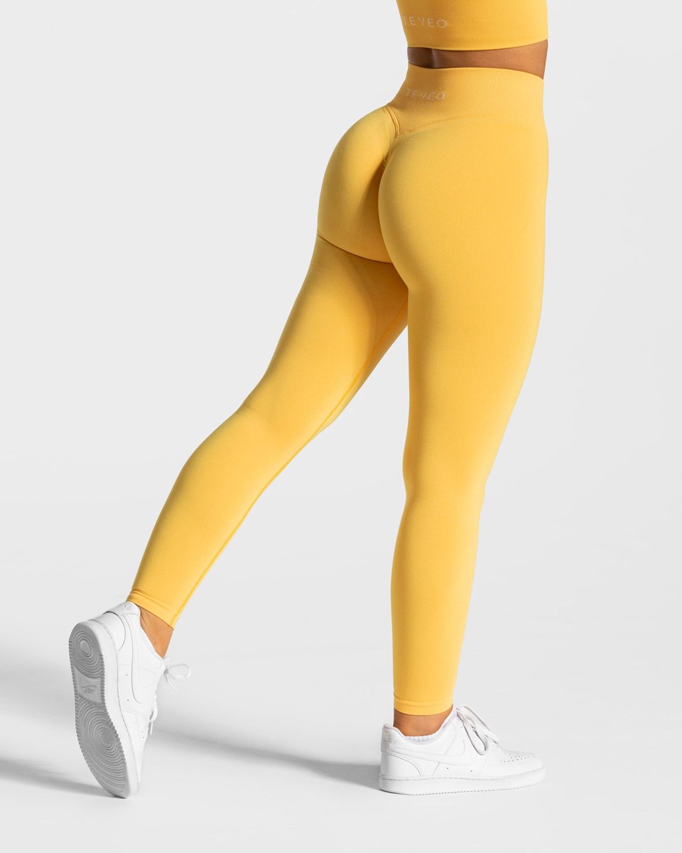 TEVEO Statement Scrunch Leggings Gelb | 672085AVI