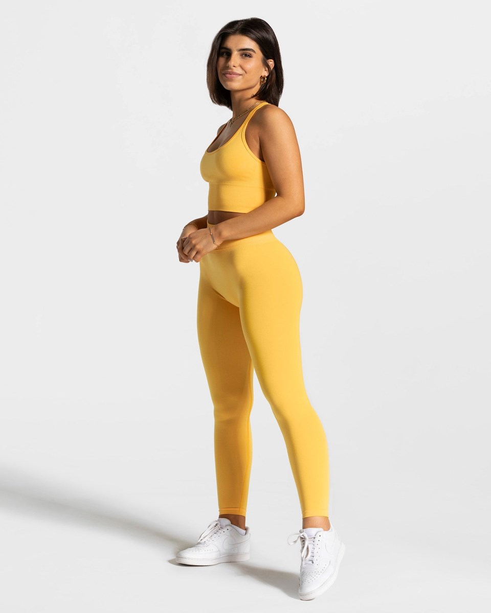 TEVEO Statement Scrunch Leggings Gelb | 672085AVI