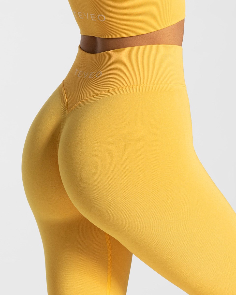 TEVEO Statement Scrunch Leggings Gelb | 672085AVI