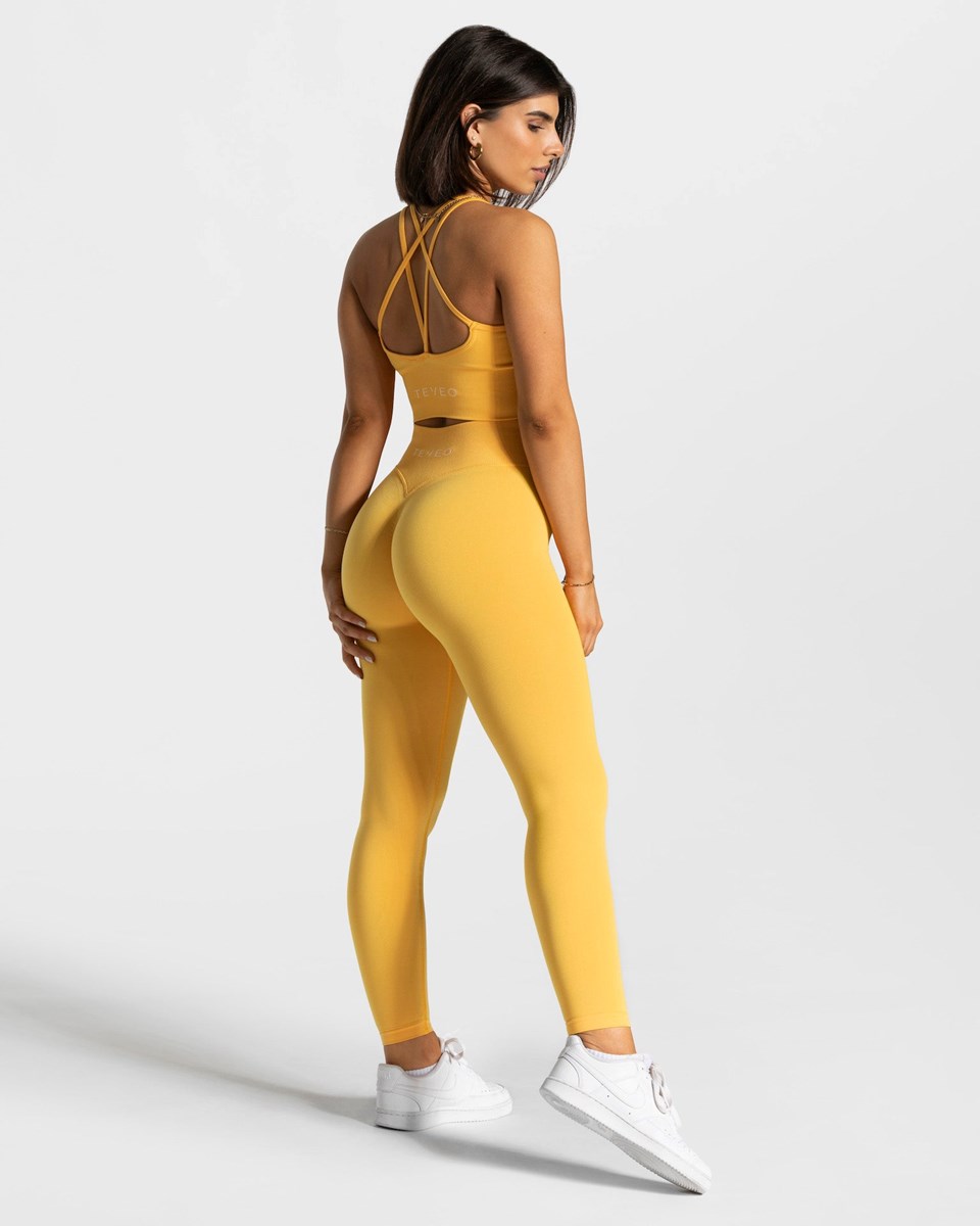 TEVEO Statement Scrunch Leggings Gelb | 672085AVI