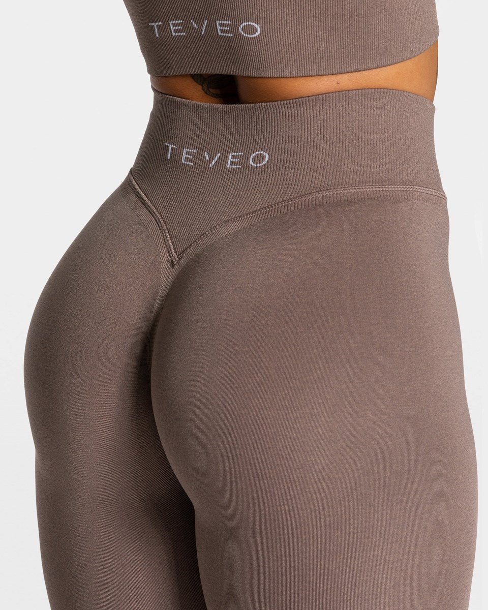 TEVEO Statement Scrunch Leggings Mokka | 617208QUM