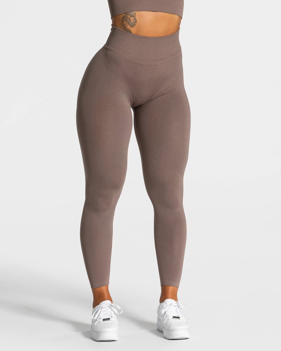 TEVEO Statement Scrunch Leggings Mokka | 617208QUM