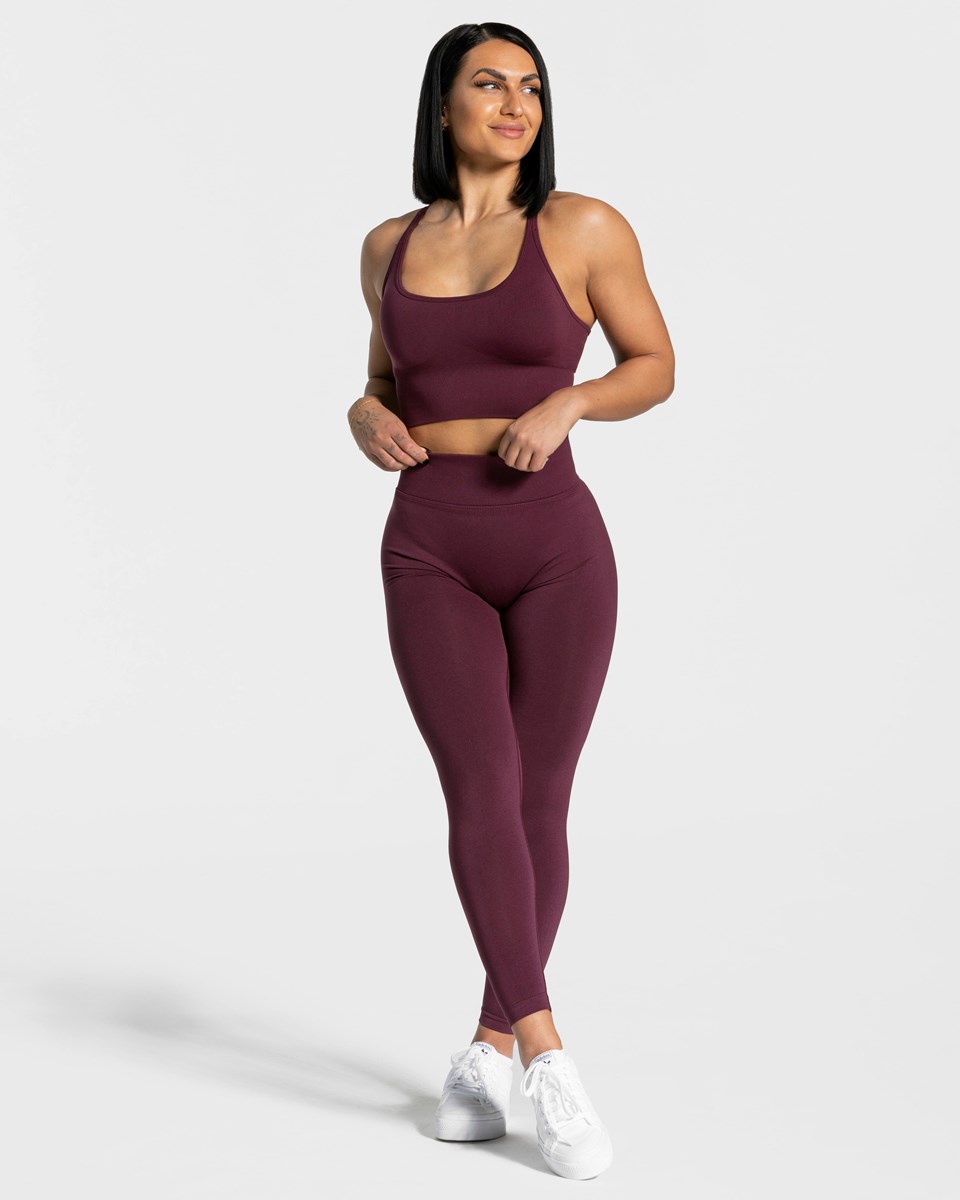 TEVEO Statement Scrunch Leggings Pflaume | 962014DMP