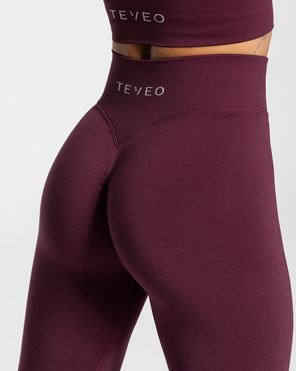TEVEO Statement Scrunch Leggings Pflaume | 962014DMP
