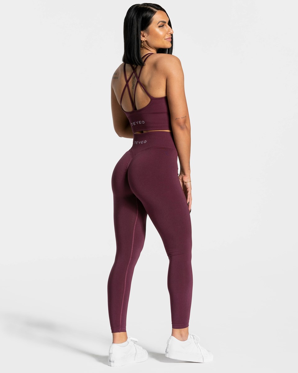 TEVEO Statement Scrunch Leggings Pflaume | 962014DMP