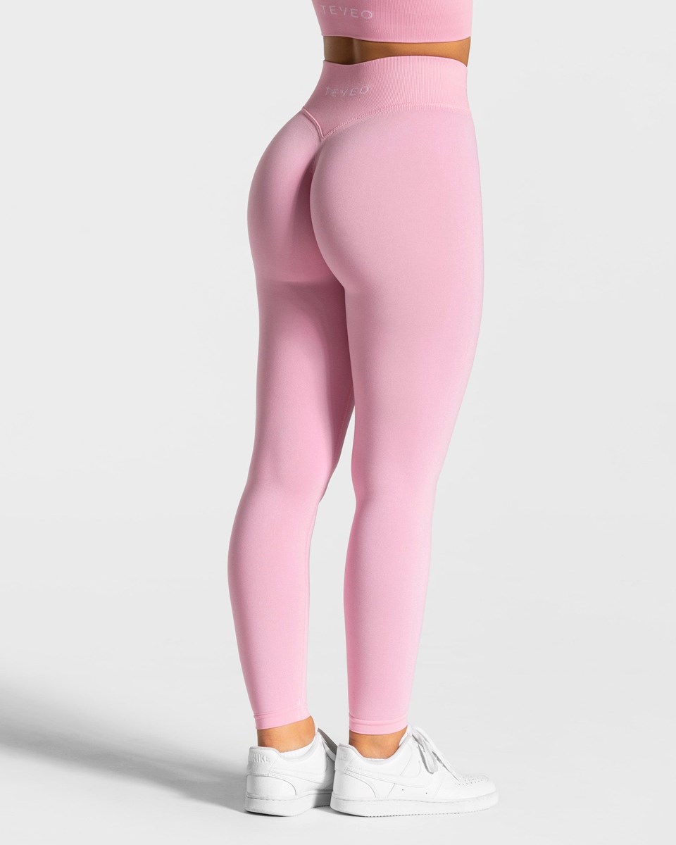TEVEO Statement Scrunch Leggings Rosa | 236198DPX