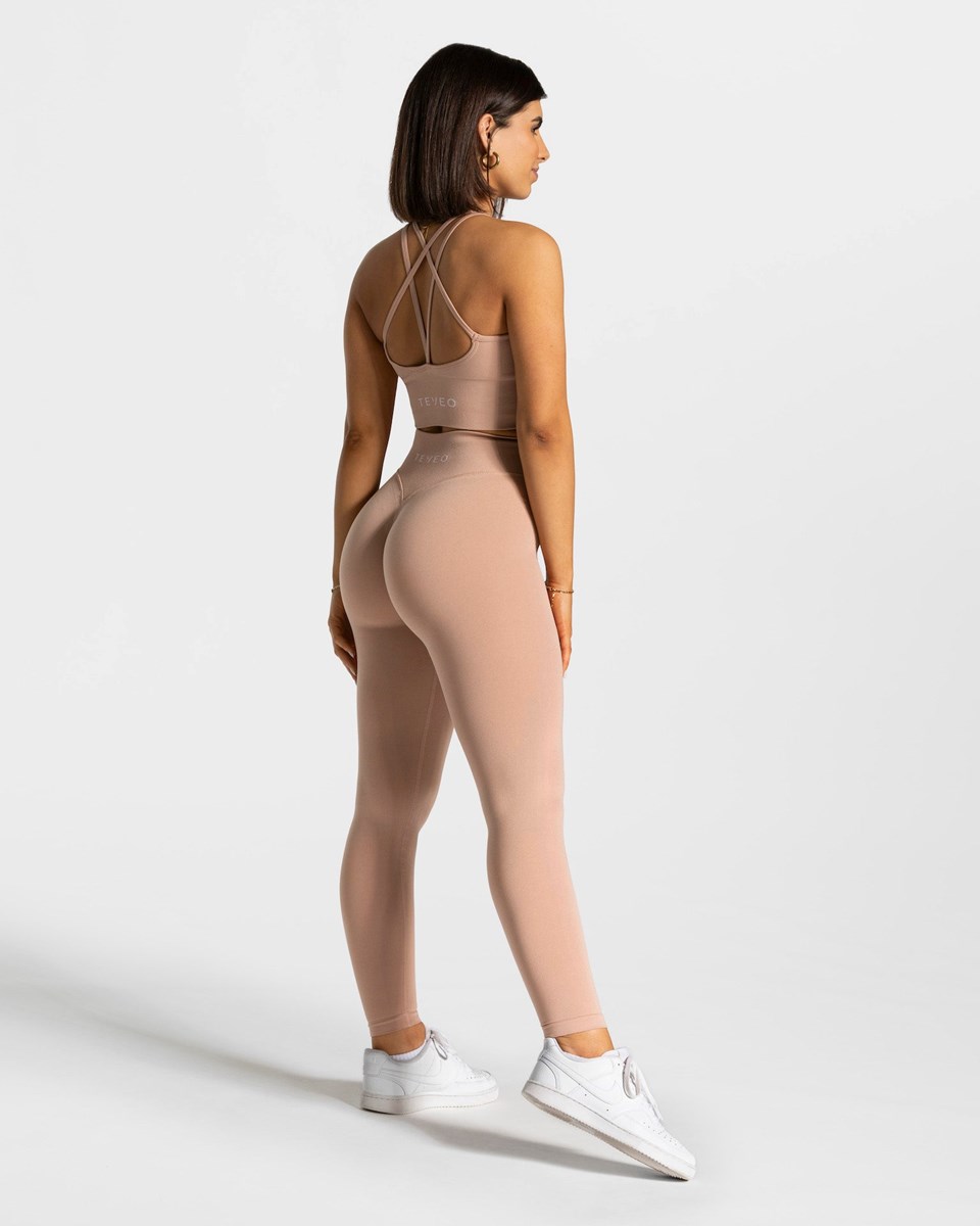 TEVEO Statement Scrunch Leggings Rosa | 729386OEL