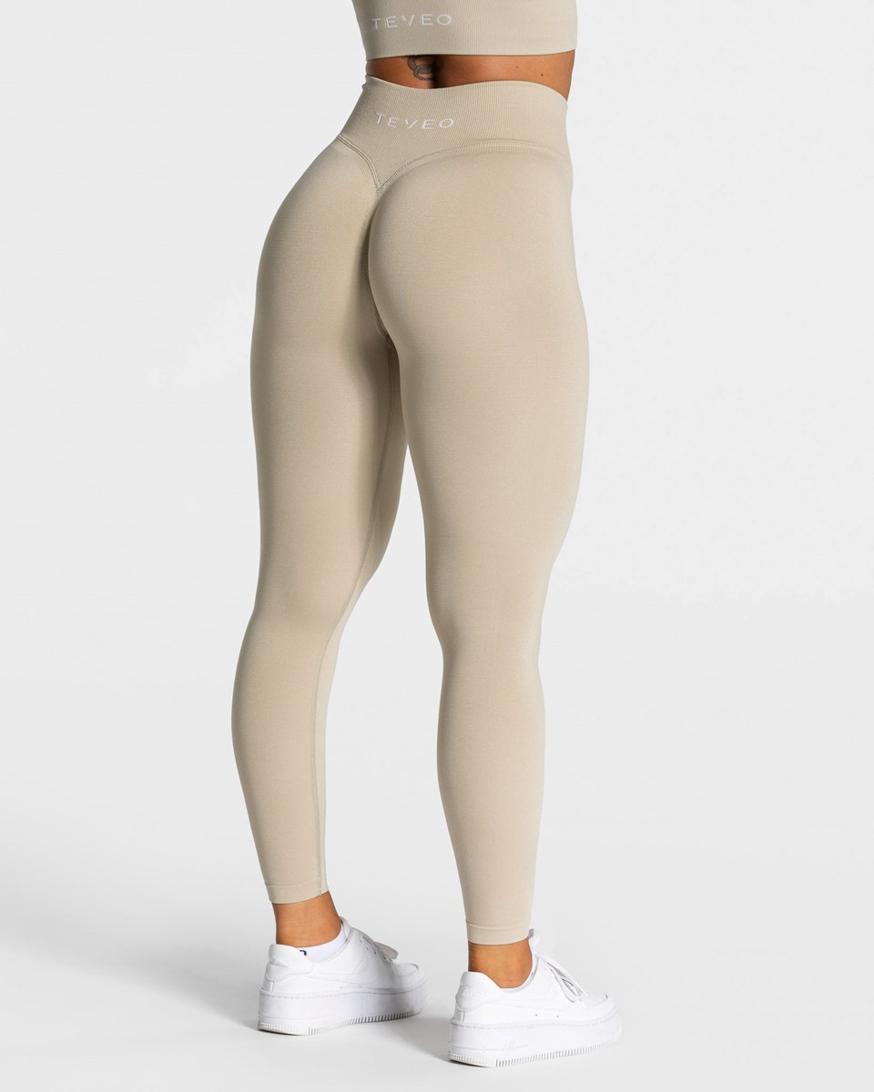 TEVEO Statement Scrunch Leggings Sand | 963024CAE