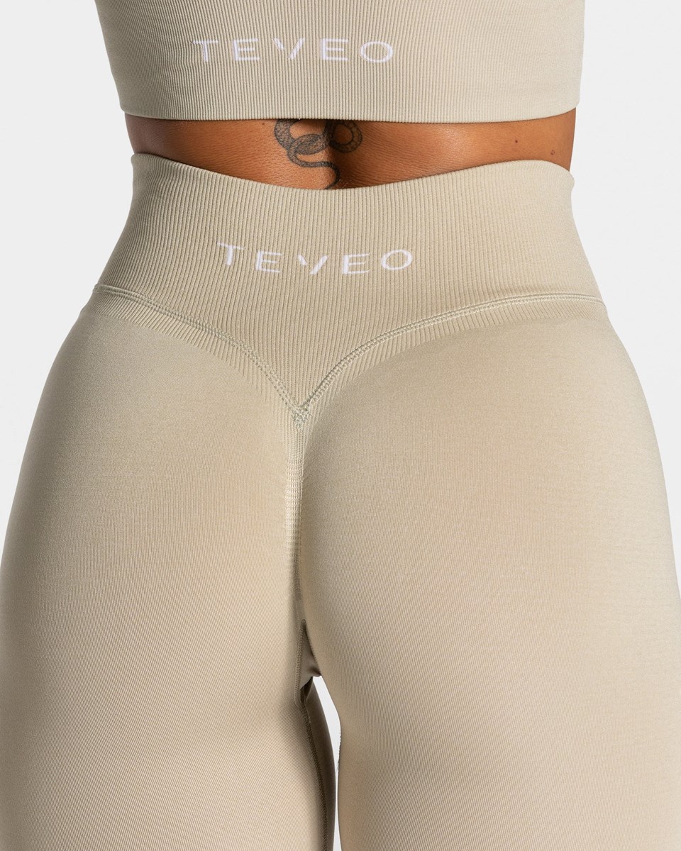 TEVEO Statement Scrunch Leggings Sand | 963024CAE