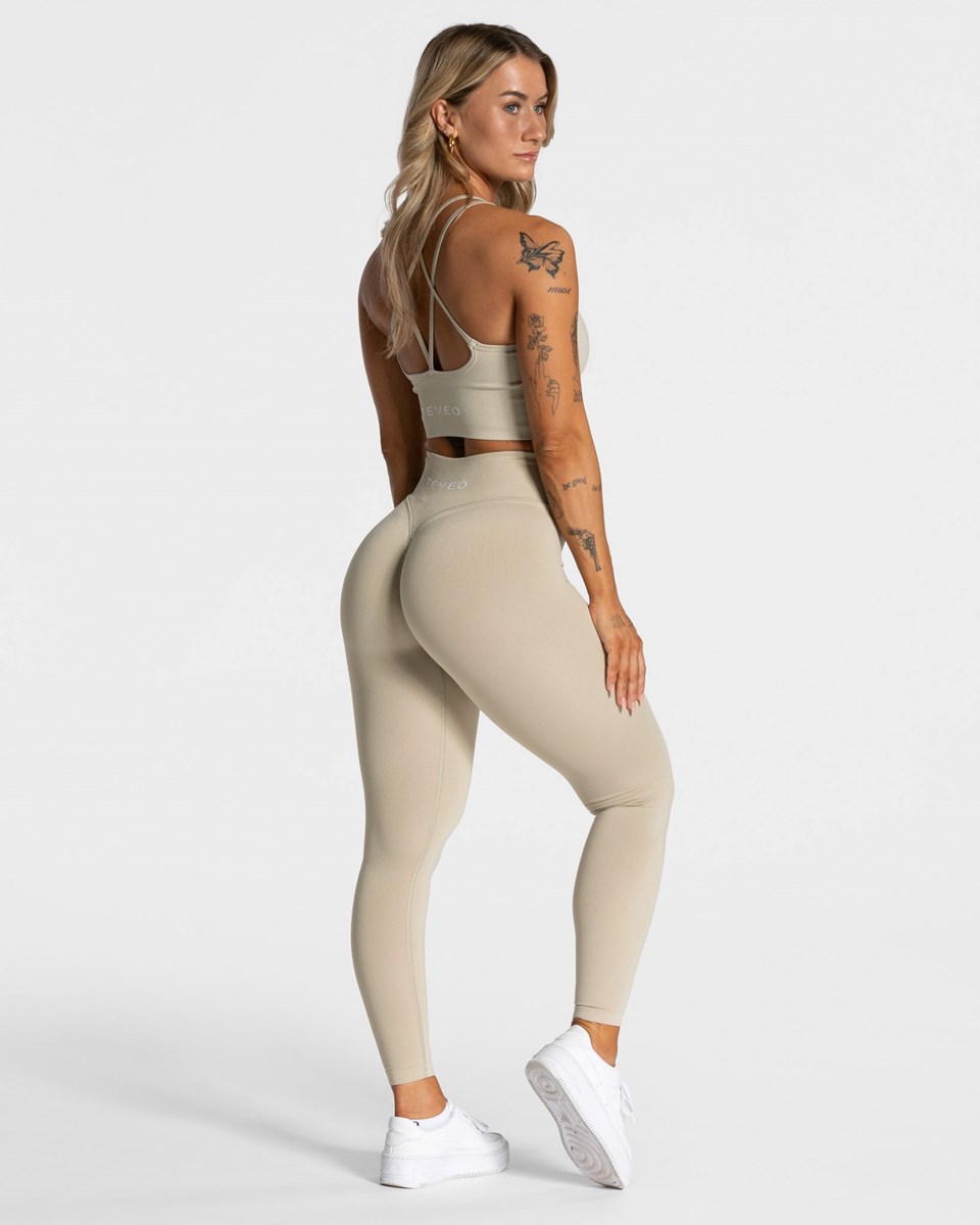 TEVEO Statement Scrunch Leggings Sand | 963024CAE