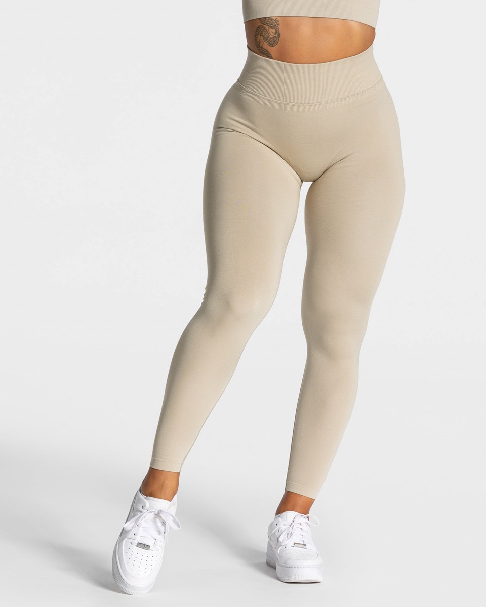 TEVEO Statement Scrunch Leggings Sand | 963024CAE
