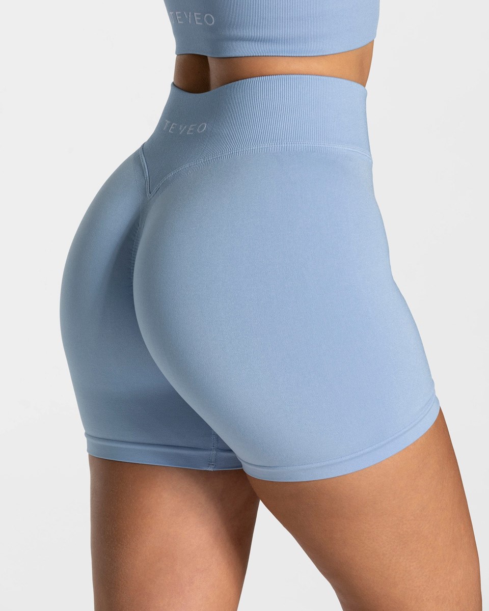 TEVEO Statement Scrunch Shorts Blau | 239461VJT