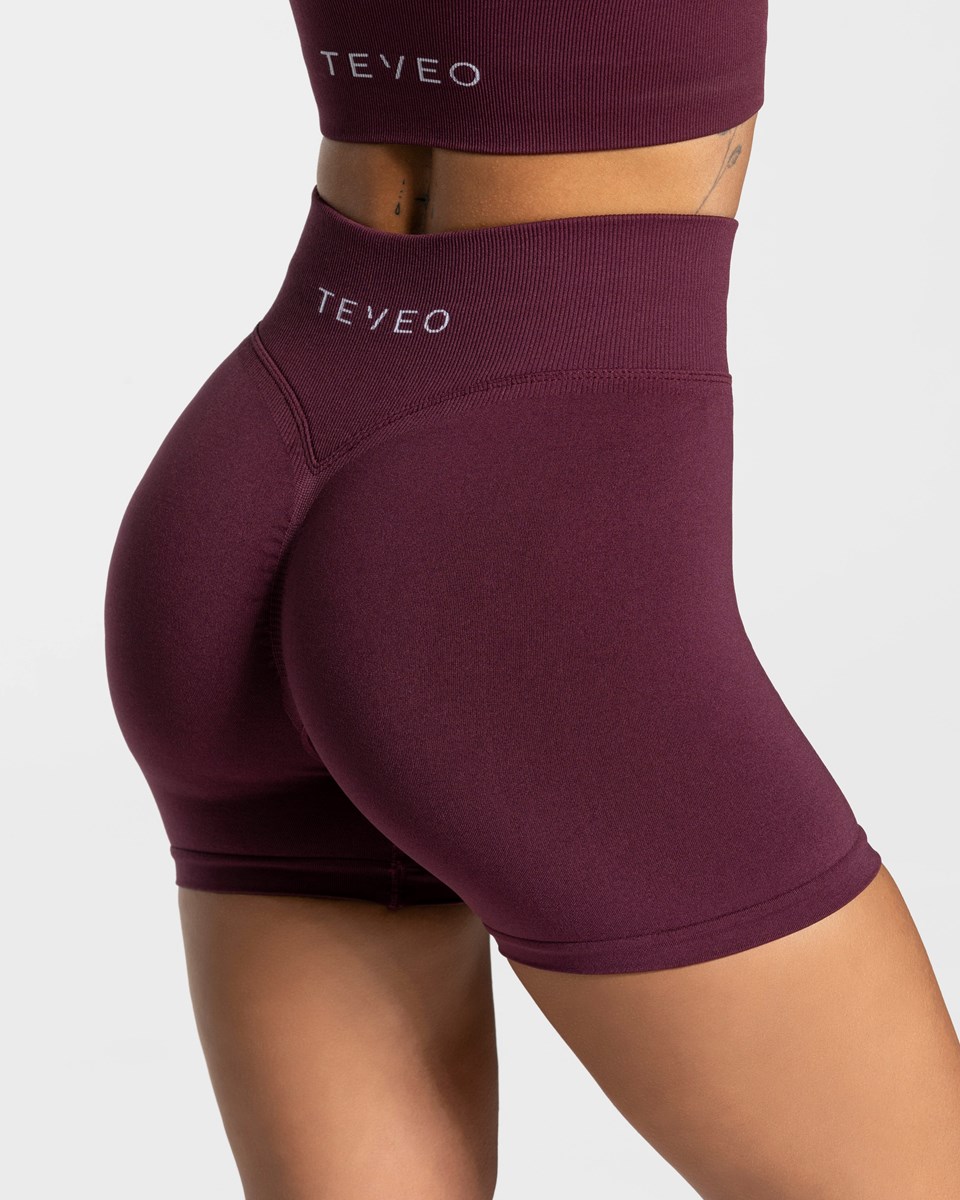 TEVEO Statement Scrunch Shorts Pflaume | 469780YHI