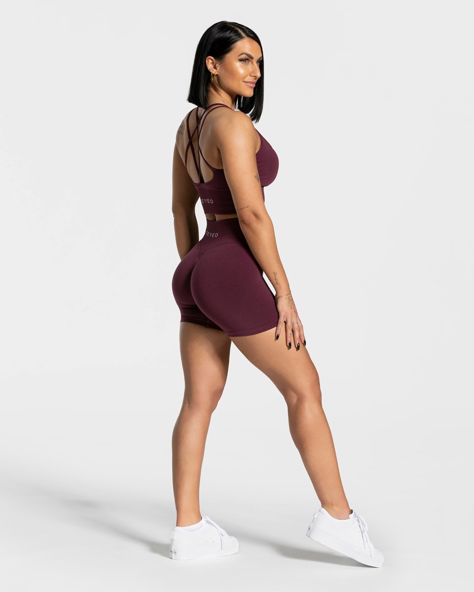 TEVEO Statement Scrunch Shorts Pflaume | 469780YHI