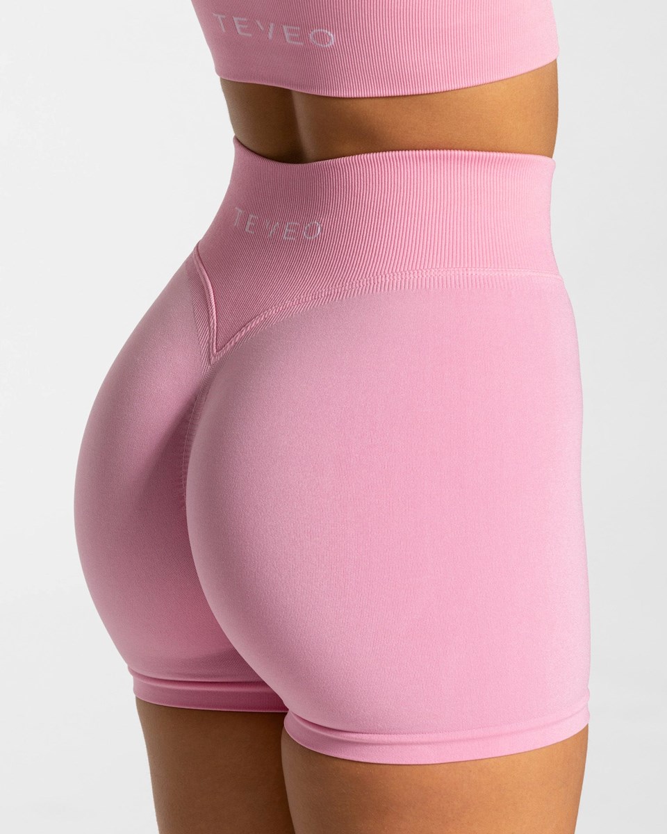 TEVEO Statement Scrunch Shorts Rosa | 489071LWE