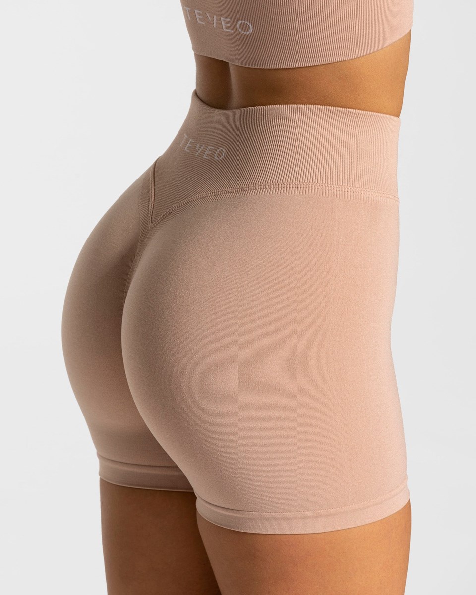 TEVEO Statement Scrunch Shorts Rosa | 904837ILV