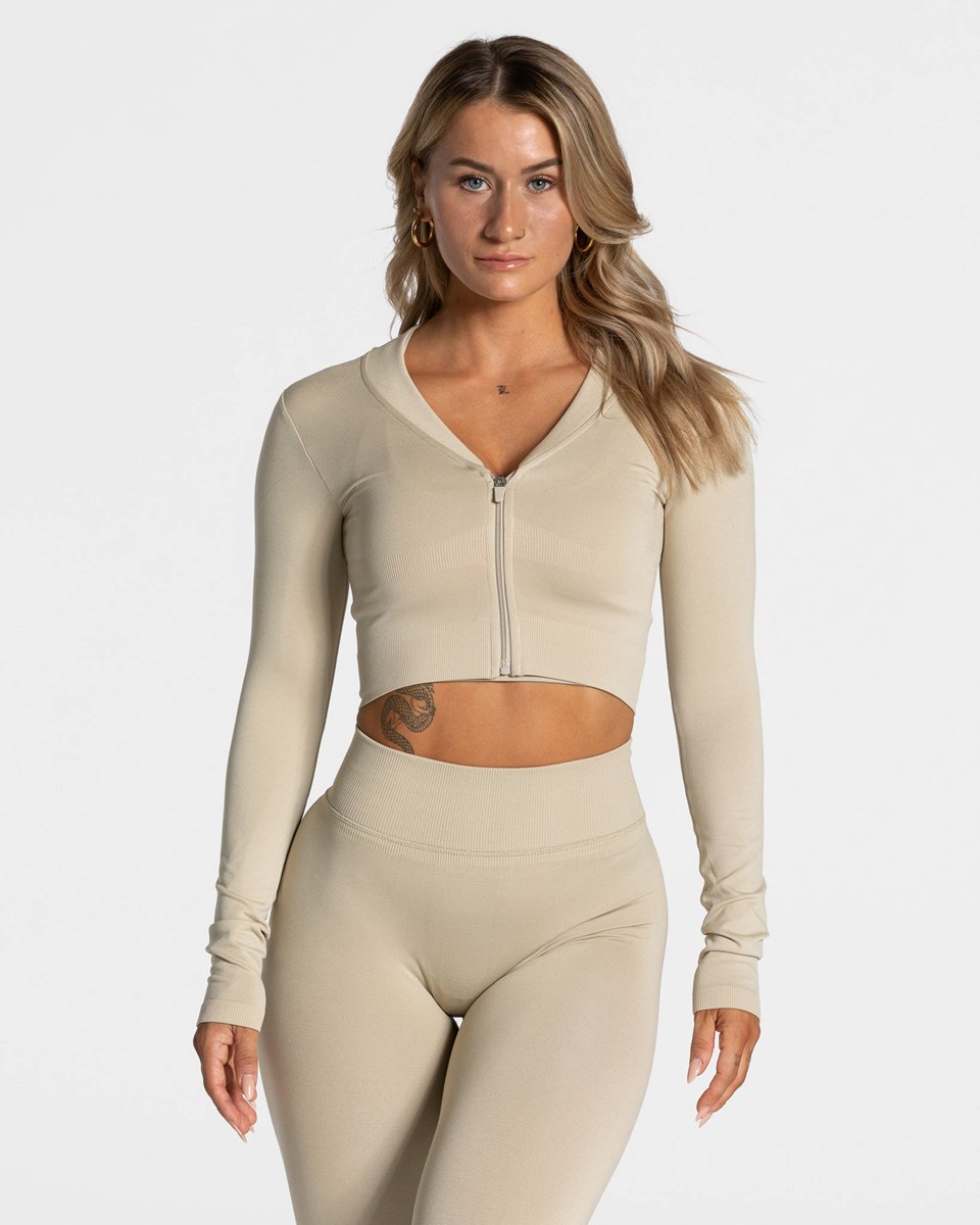 TEVEO Statement Zip Jackets Sand | 845293NFW