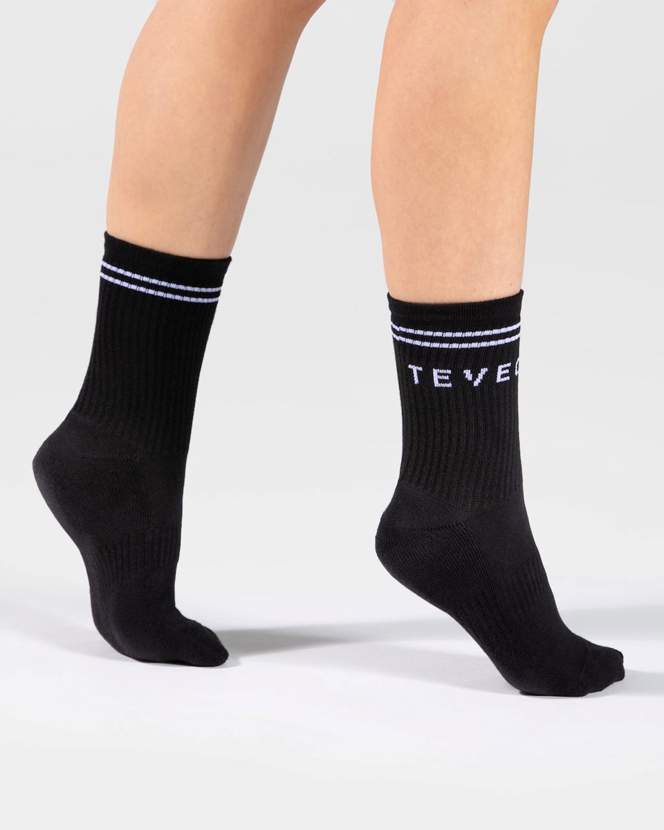 TEVEO TEVEO Crew Socken (2er) Schwarz | 432507KFA