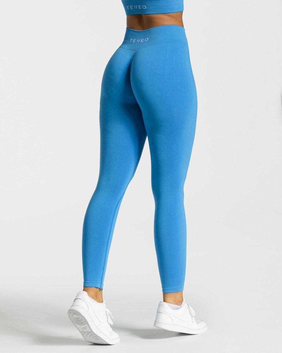 TEVEO Timeless Scrunch Leggings Blau | 017932FXQ