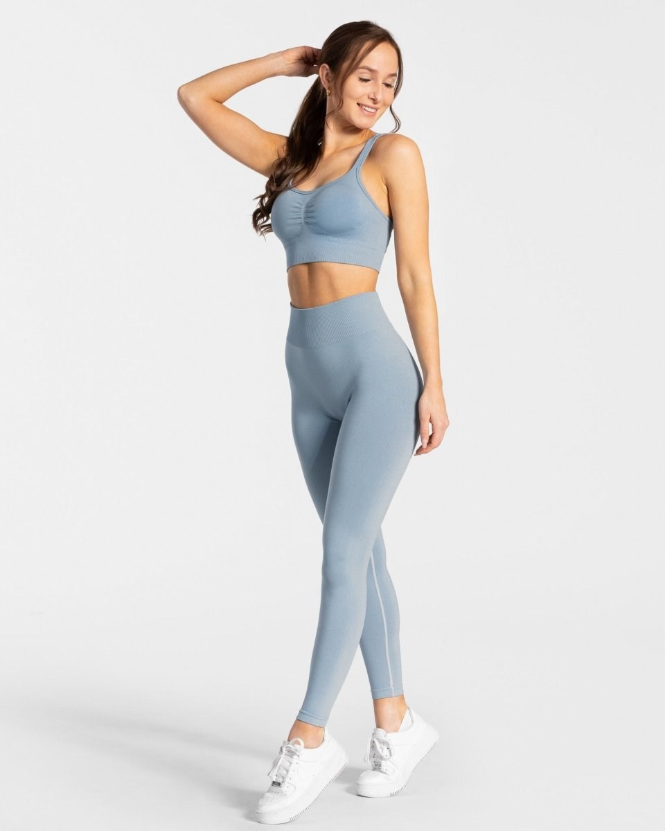 TEVEO Timeless Scrunch Leggings Blau | 045683NGD