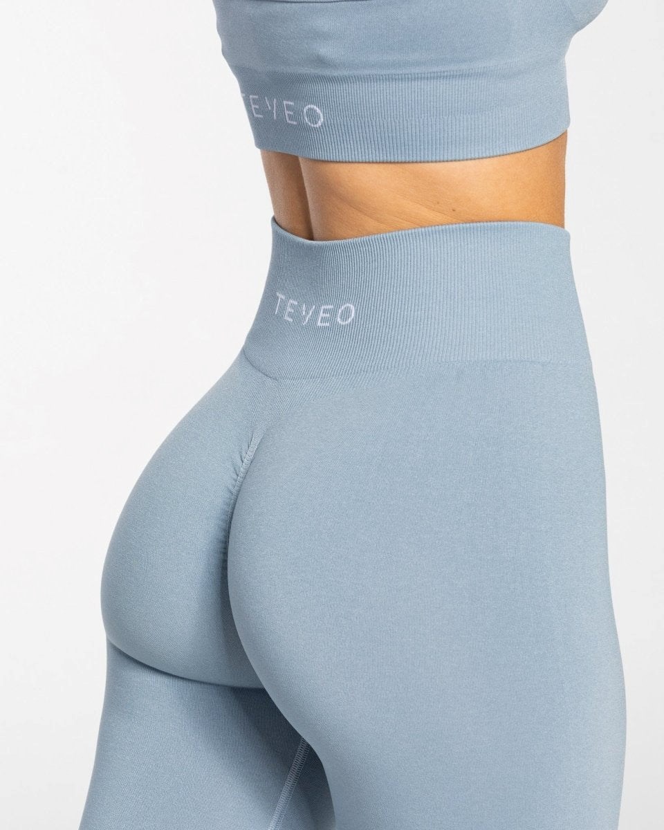 TEVEO Timeless Scrunch Leggings Blau | 045683NGD