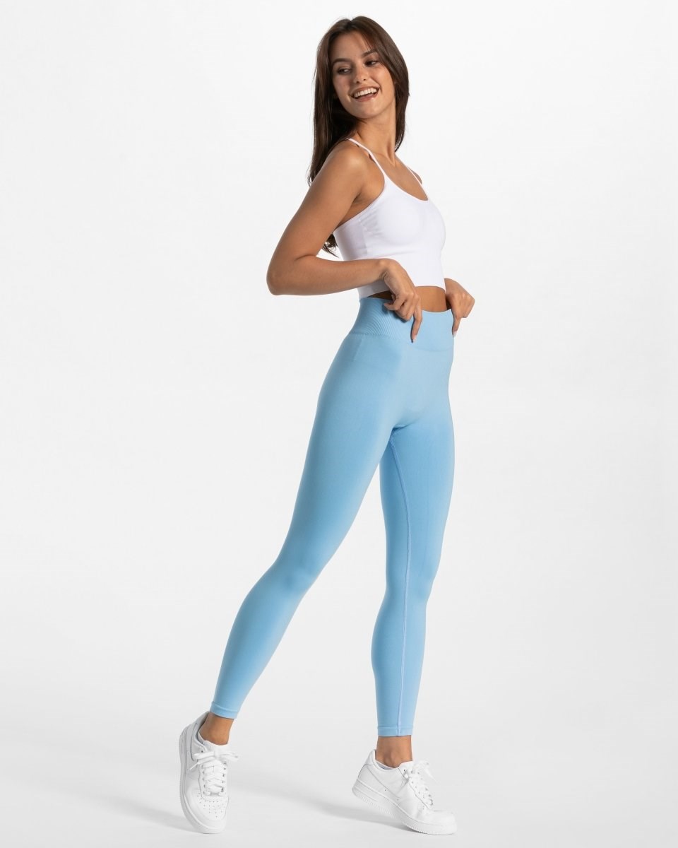 TEVEO Timeless Scrunch Leggings Blau | 362154ELY