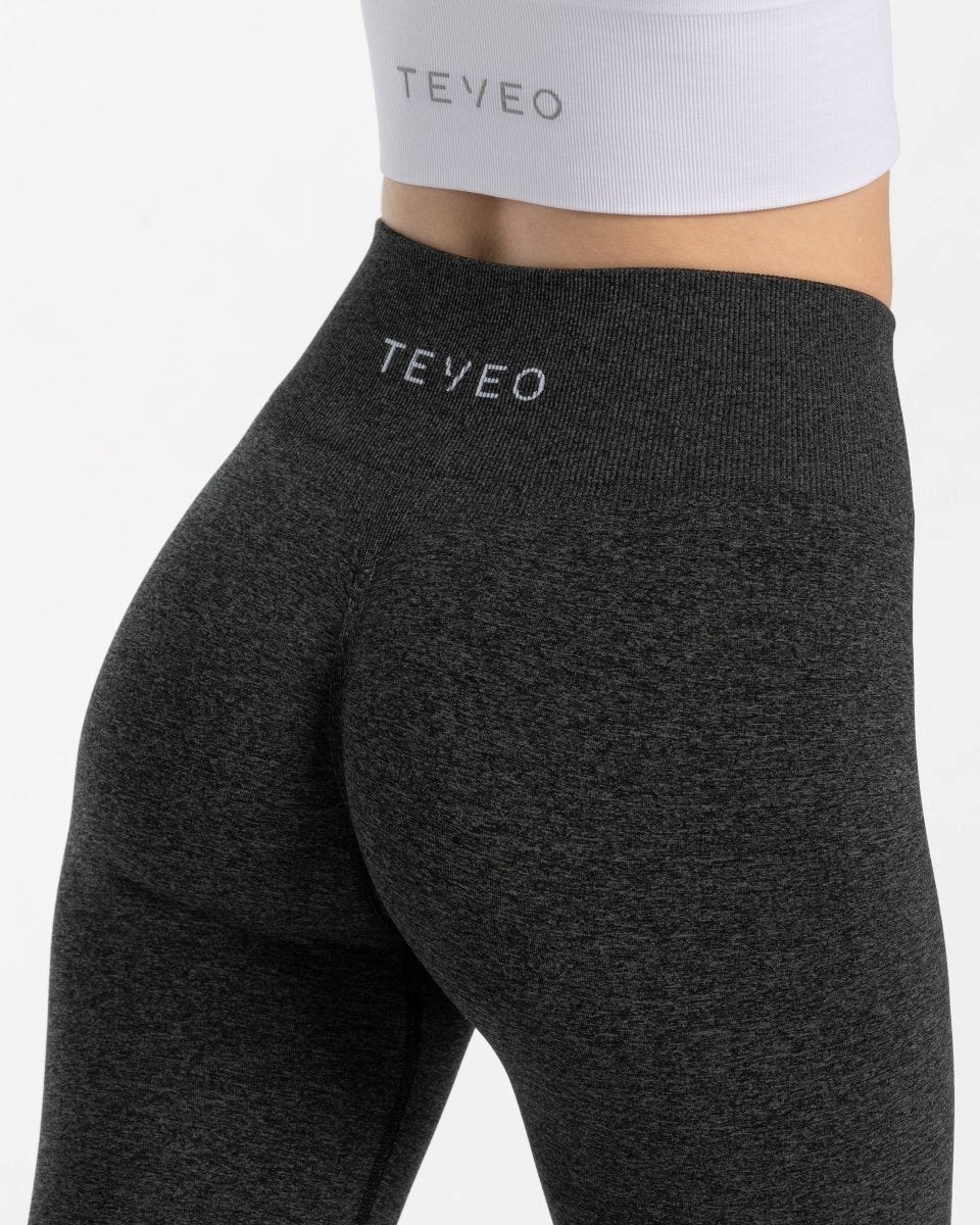 TEVEO Timeless Scrunch Leggings Dunkelgrau | 361478BEX