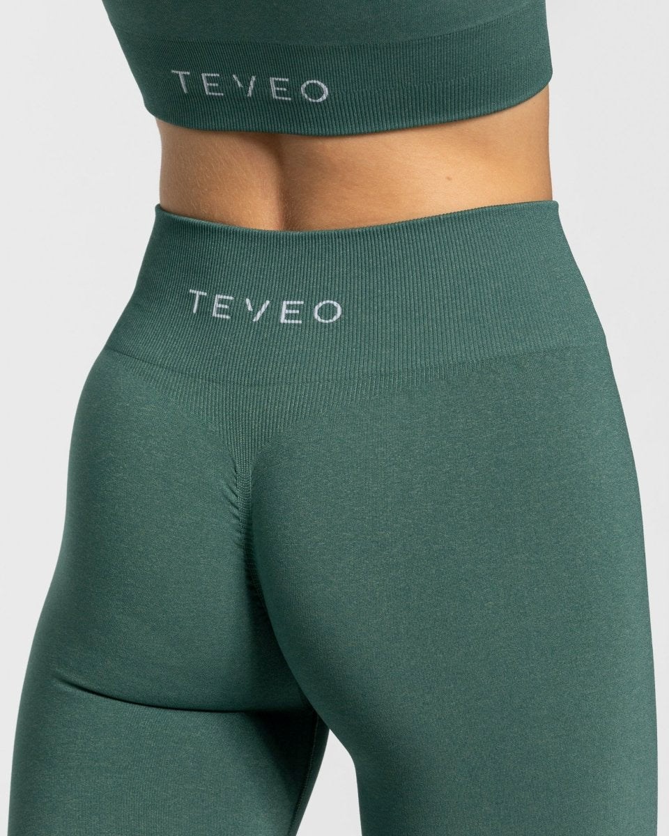 TEVEO Timeless Scrunch Leggings Dunkelgrün | 507194IEV