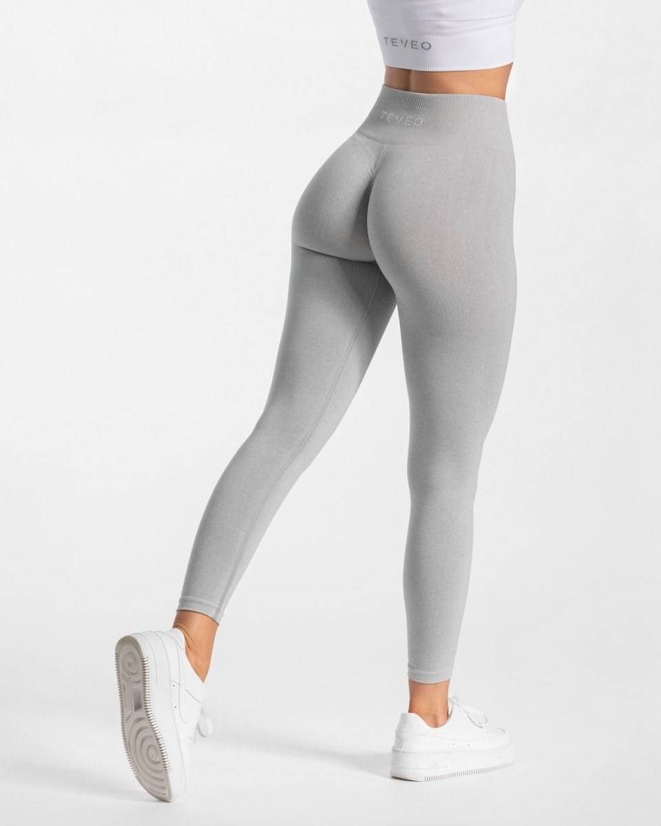TEVEO Timeless Scrunch Leggings Hellgrau | 683591MHW