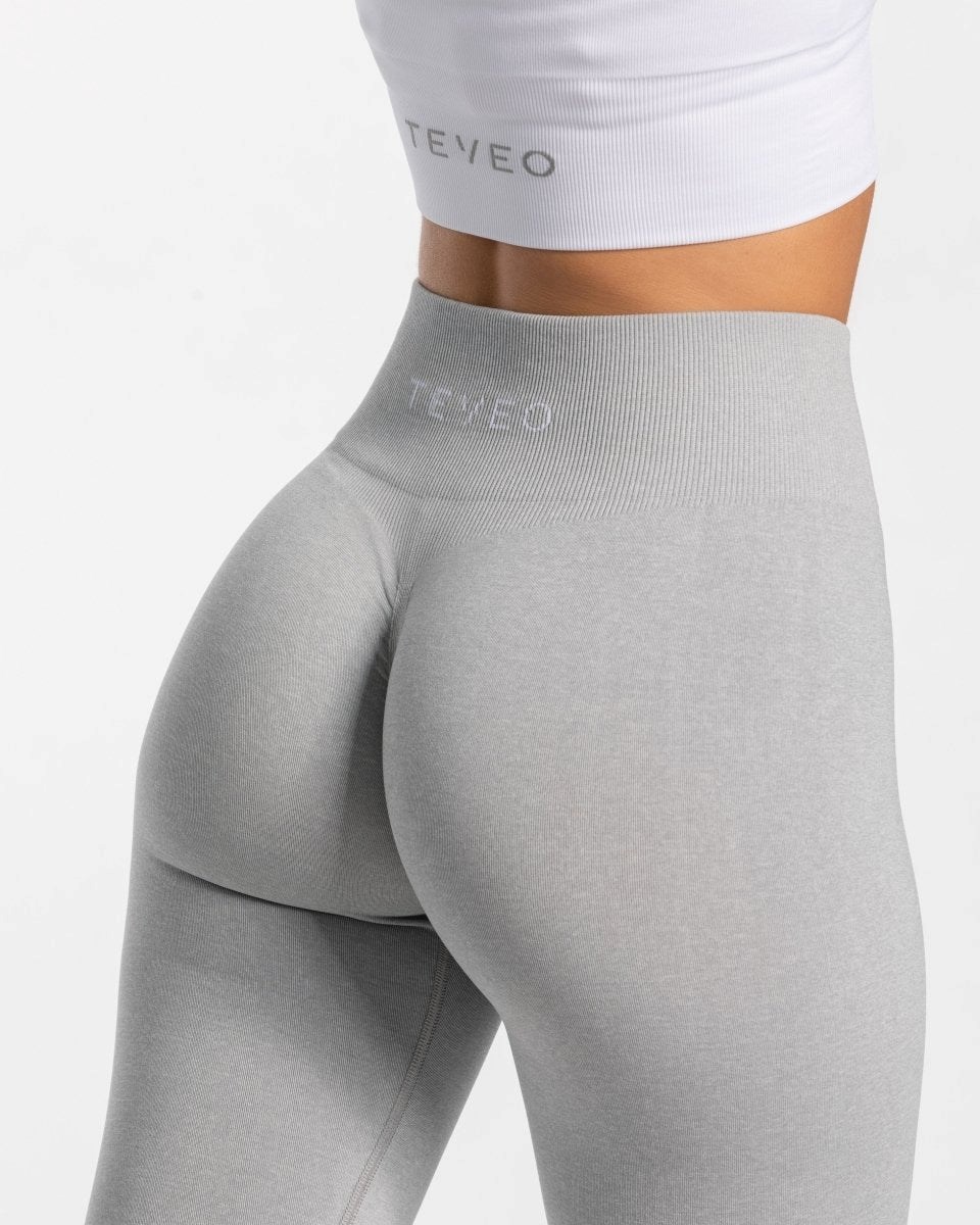 TEVEO Timeless Scrunch Leggings Hellgrau | 683591MHW